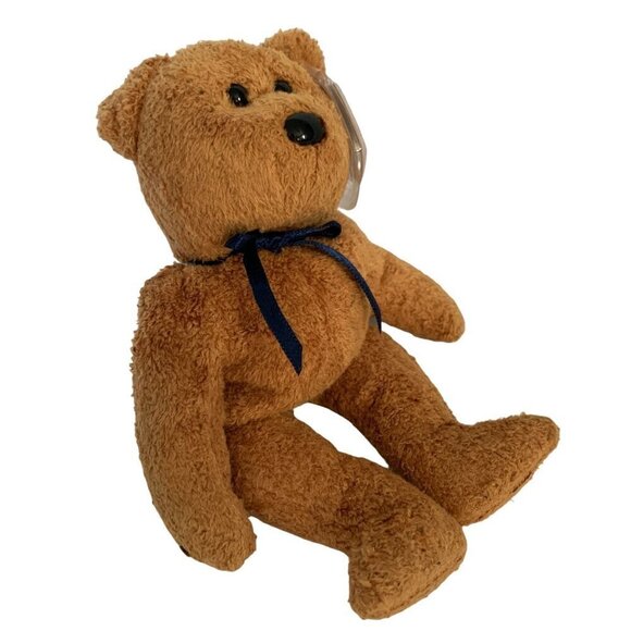 TY Beanie Baby Fuzz The Bear Brown 8" 1999 With Original Hang Tag - Picture 2 of 8